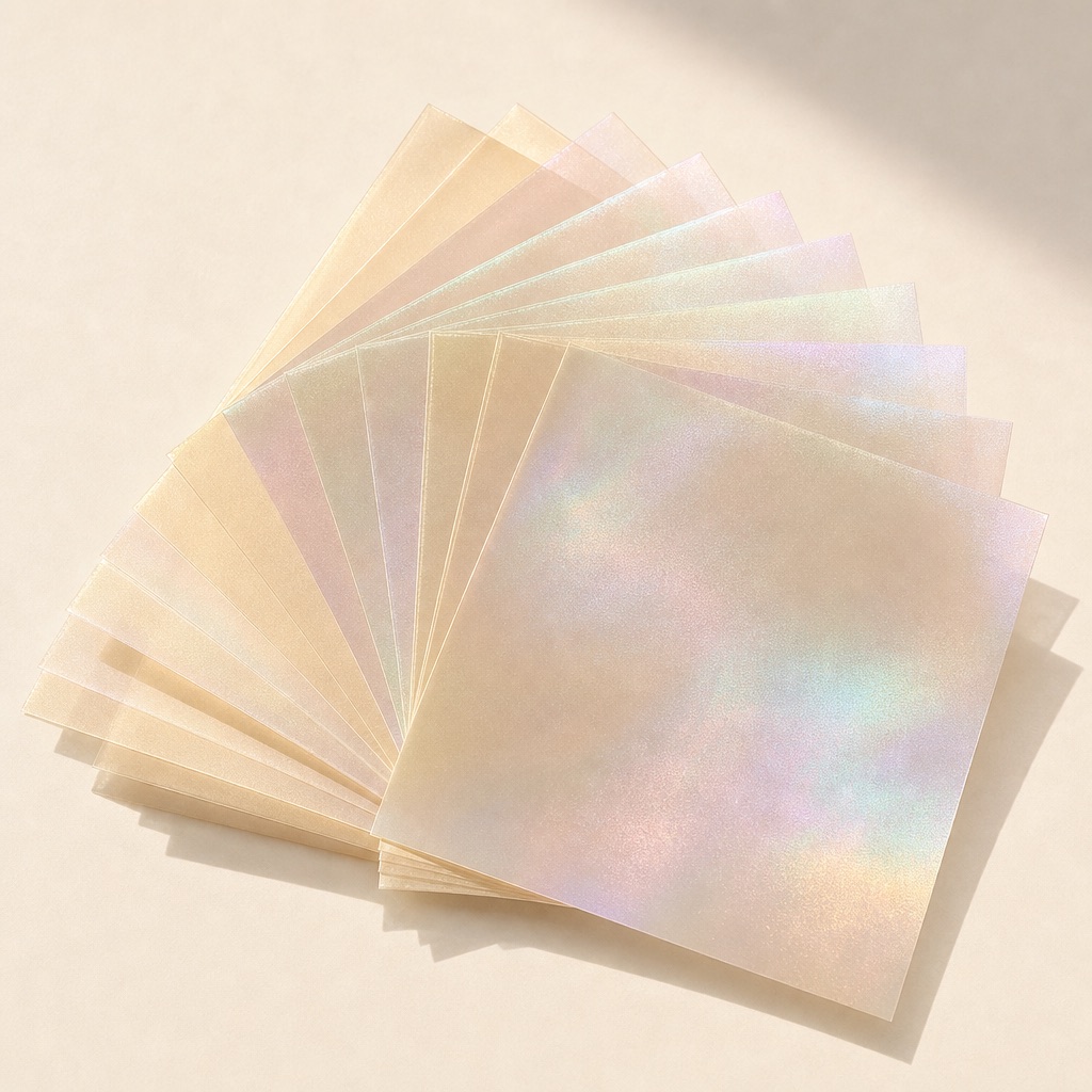 Iridescent oil-control film — sample image (real photo to follow)