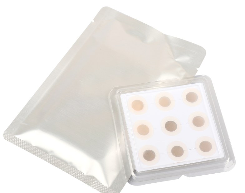 Yanse microdart (microneedle) pimple patches — 9-dot tray, production sample