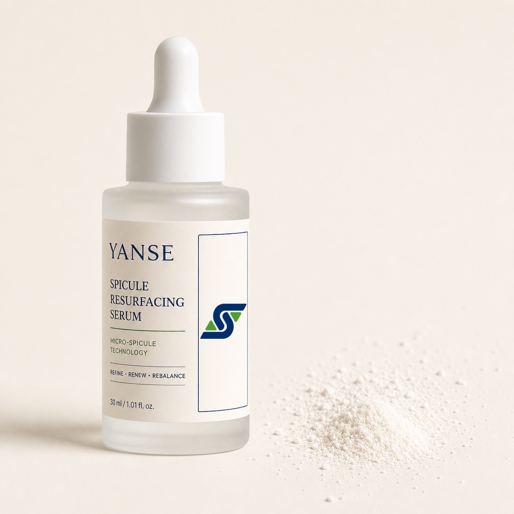 Sponge spicule resurfacing ampoule and pad